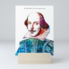Graffitied Shakespeare Mini Art Print