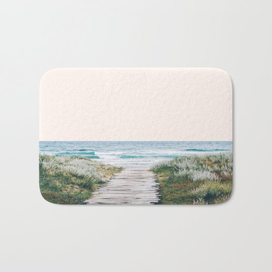 The Ocean is Calling & I Must Go #society6 #buyart Bath Mat