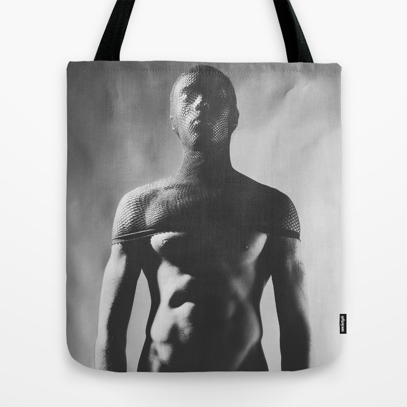 A Sexy Naked Man Dressed Up Kinky Tote Bag By Dreampictures Society6