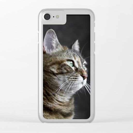 Cat portrait Clear iPhone Case