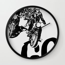 The Horde Motorcycle Art Print Wall Clock