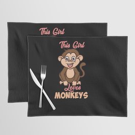 This Girl Loves Monkeys Placemat
