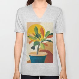 Colorful Branching Out 35 V Neck T Shirt