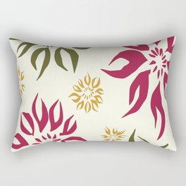 Flaming Poinsettias Rectangular Pillow