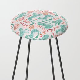Cheetah Collection – Mint & Pink Counter Stool