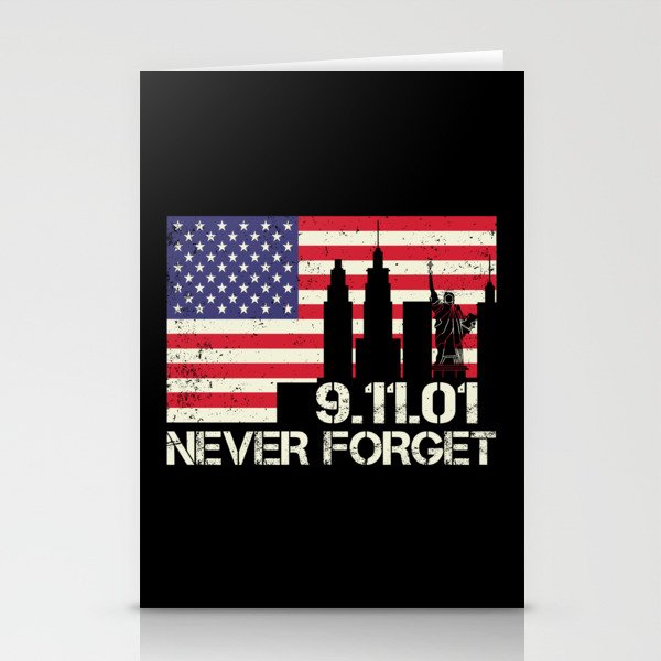 Patriot Day Never Forget 911 Anniversary Stationery Cards