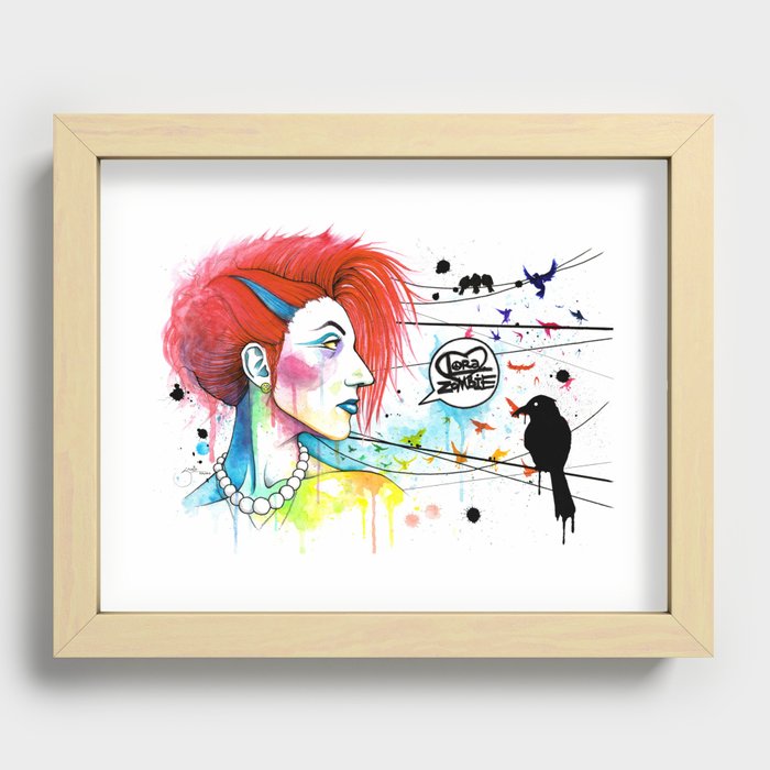 Lora Zombie Recessed Framed Print