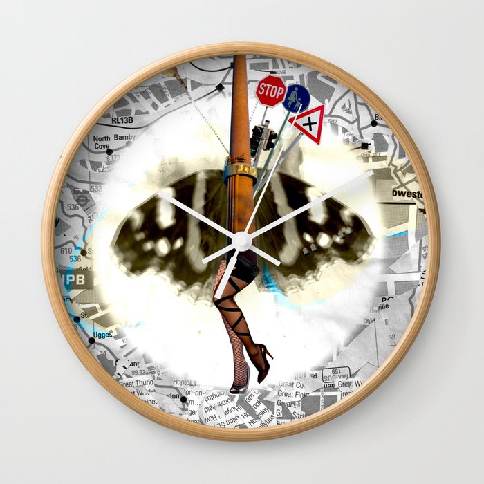 Cherry Chimney Charlotte Collage Wall Clock