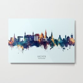 Aachen Germany Skyline Metal Print | Cityscape, Painting, Tompsett, Watercolor, Skyline, 21725, Michaeltompsett, Germany, Aachen, Deutschland 