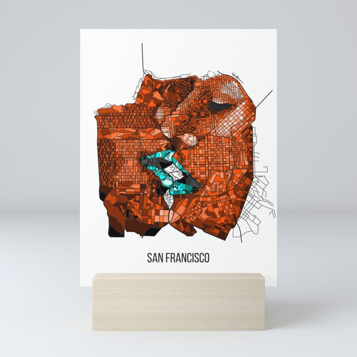 CityFace - San Francisco Mini Art Print