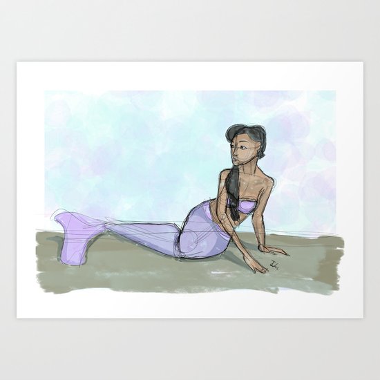 Calm Mermaid Art Print