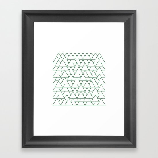 #264 Mountain range – Geometry Daily Framed Art Print