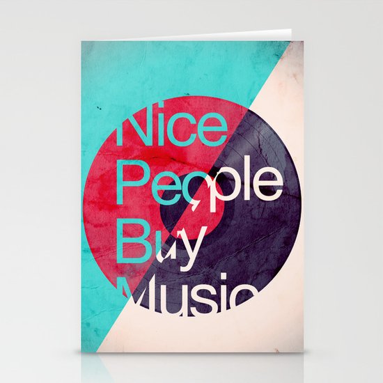 Nice People Buy Music Stationery Cards