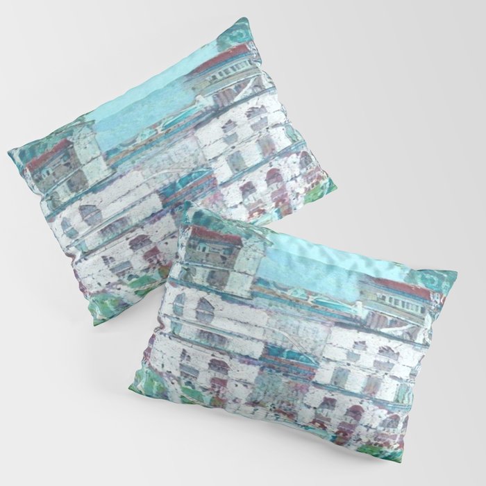 The White Houses On The Hill  Pillow Sham