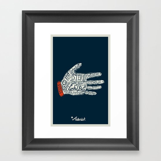 Asterisk Framed Art Print