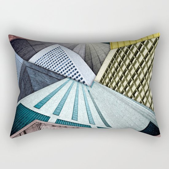 Angles of City Structures Rectangular Pillow