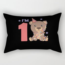 Bear For The First Birthday For Children 1 Year Rectangular Pillow