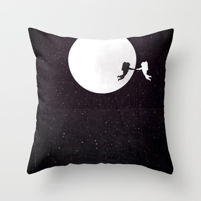 Moon alternative movie poster Throw Pillow