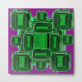 Emerald Gems May Babies Birthstones on Purple Metal Print | Emeraldgems, Maybabies, Maybirthday, Surrealism, Pattern, Emeralds, Digital, Painting, Green, May 