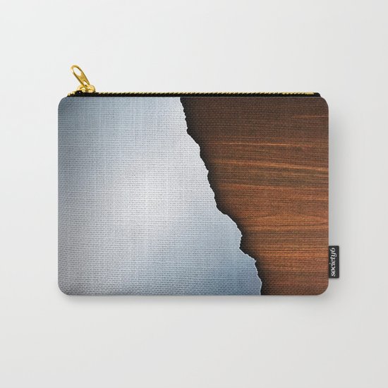 Wooden Brushed Metal Carry-All Pouch