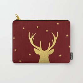 Gold Xmas Deer Carry-All Pouch