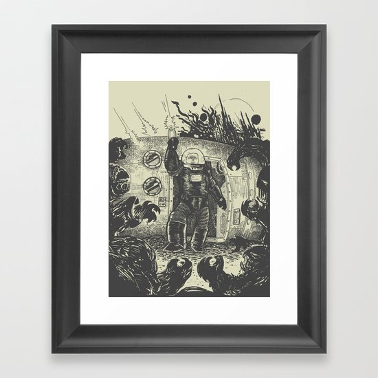 Space slugs die easy Framed Art Print