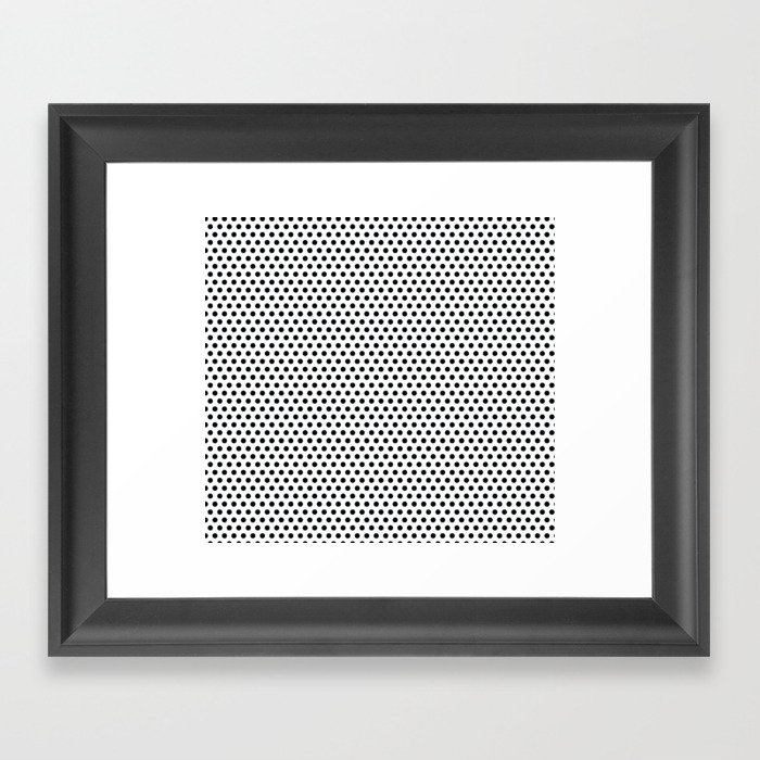 Black and White Polka Dot Framed Art Print