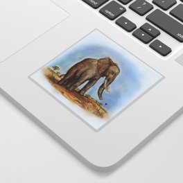 The Majestic African Elephant Sticker
