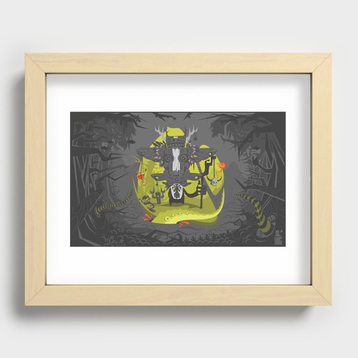 little one against the forces of evil Recessed Framed Print