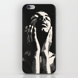 Abstract Portrait Lined Halftone Pattern iPhone Skin
