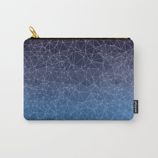 Polygonal blue, black and purple Carry-All Pouch