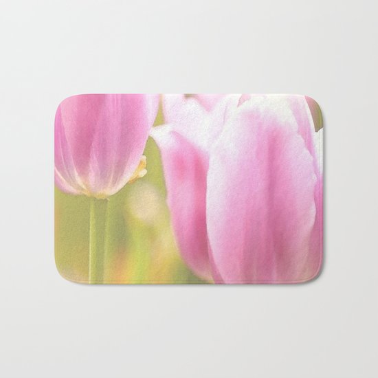 Spring is here with wonderful colors - close-up of tulips flowers Bath Mat