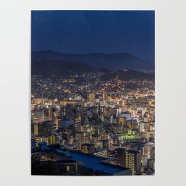 Japan Photography - Nagasaki At Night Poster