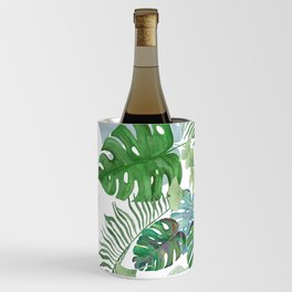 Tropical nature leaves Wine Chiller