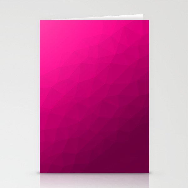 Pink to Dark Pink Abstract Minimal Geometric Gradient Pattern Design Stationery Cards