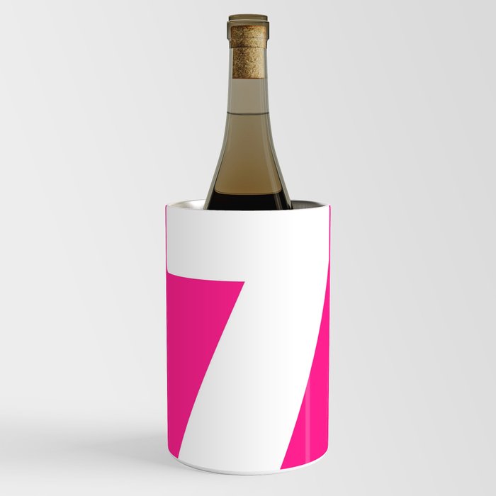 7 (White & Dark Pink Number) Wine Chiller