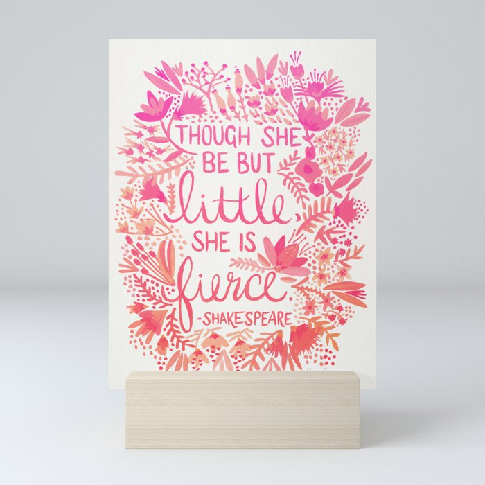 Little & Fierce – Pink Ombré Mini Art Print