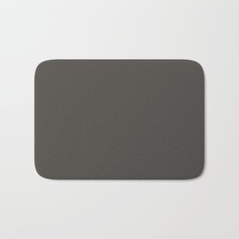 Dark Gray Solid Color Pantone Beluga 19-0405 TCX Shades of Yellow Hues Bath Mat