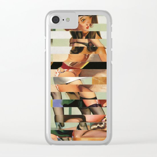 Glitch Pin-Up Redux: Randi Clear iPhone Case