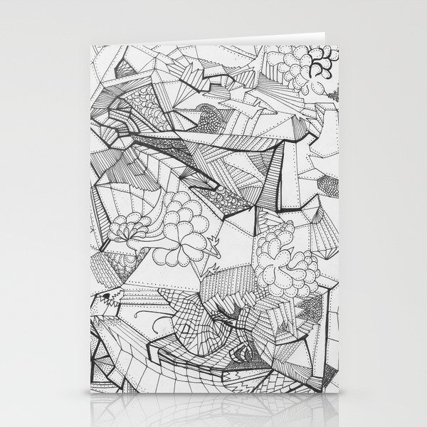 Adult Coloringbook Template Random 2 Stationery Cards