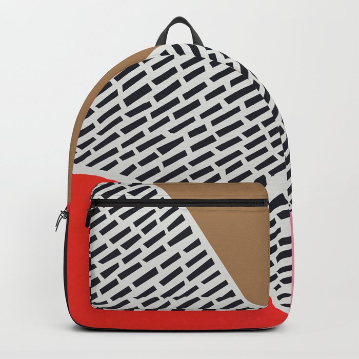 Pink Gold Red Abstract Backpack