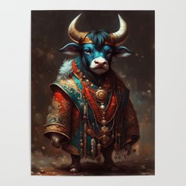 Bull dressed in Carnaval clothes No.1 Poster