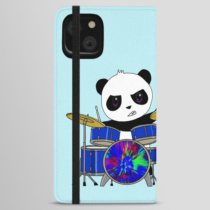 A Drumming Panda iPhone Wallet Case
