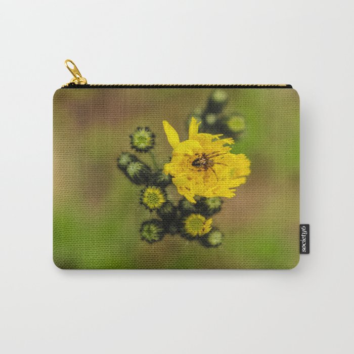 A Spider in a Flower Carry-All Pouch