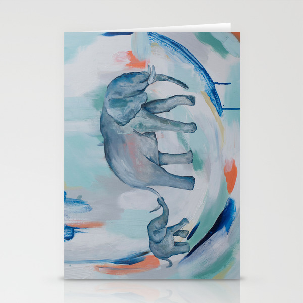 Mother And Baby Elephant Stationery Cards By Hannahcrosby Society6