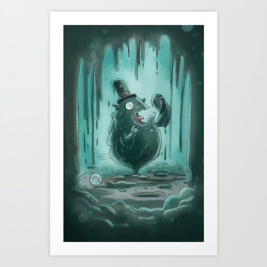 Goblins Drool, Fairies Rule - Gobble T. Goop Art Print