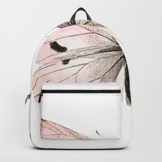 Butterfly flutter - soft peach Backpack