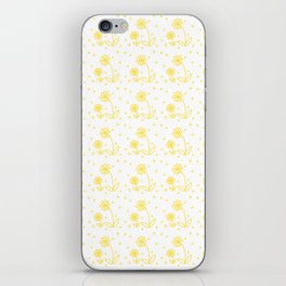 Daisies and Dots 2 - Lemon Yellow and White iPhone Skin