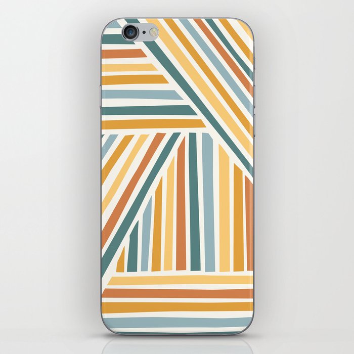 Abstract Shapes 248 in Retro Rainbow Tones iPhone Skin