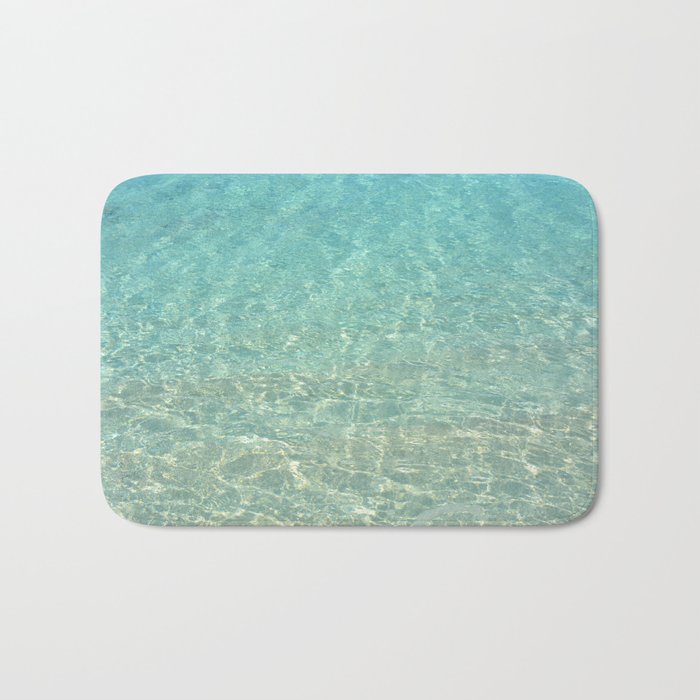 Colors Of The Sea Water Clear Turquoise Bath Mat By Lena127